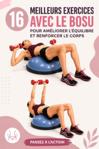 Femme en train de réaliser des exercices avec un BOSU pour améliorer son équilibre