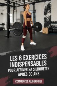 Femme de 30 ans en pleine séance d'exercice, souriante et dynamique, pratiquant des mouvements d'affinement.
