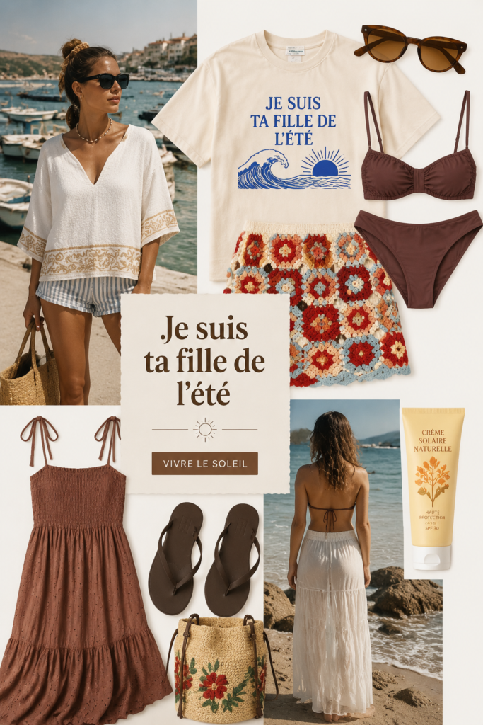 Femme souriante en tenue estivale, prête pour l'été