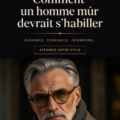 Un homme mature bien habillé avec un look élégant et moderne.
