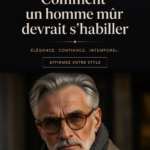 Un homme mature bien habillé avec un look élégant et moderne.