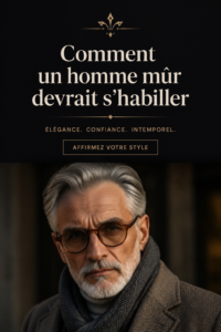 Un homme mature bien habillé avec un look élégant et moderne.