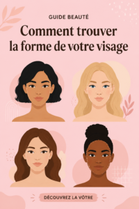 Femme analysant la forme de son visage devant un miroir.