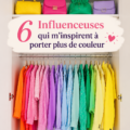 Une influenceuse vêtue d'une robe colorée qui rayonne d'énergie.