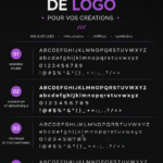 Collage de polices de logo créatives et modernes