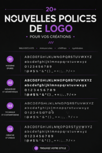 Collage de polices de logo créatives et modernes