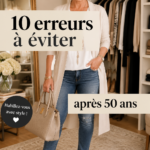 Femme de plus de 50 ans portant une tenue élégante et adaptée à son style personnel.