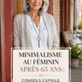 Femme de plus de 65 ans dans une tenue minimaliste élégante.