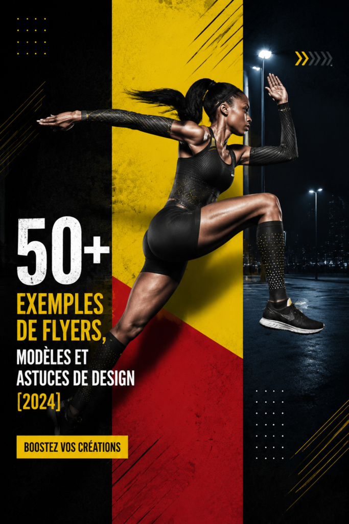 Modèles de flyers colorés et créatifs sur un bureau