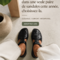Paire de sandales élégantes sur un fond coloré