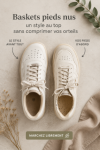 Sneakers barefoot élégantes et confortables pour femme