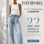 Femme portant un jean classique qui s'adapte à tous les styles.