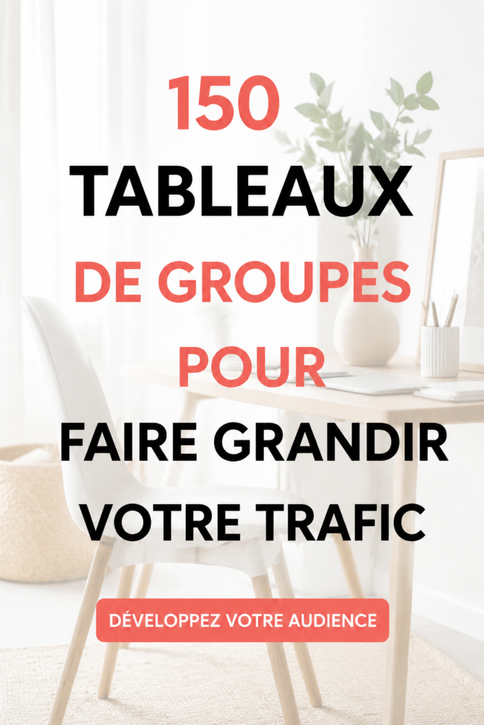 Image représentant plusieurs tableaux collaboratifs Pinterest pour le trafic