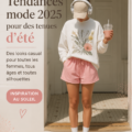Femme portant une tenue estivale tendance, créative et décontractée.
