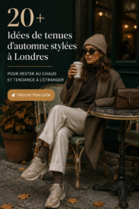 Un ensemble d'automne chic avec un manteau et des accessoires à Londres.