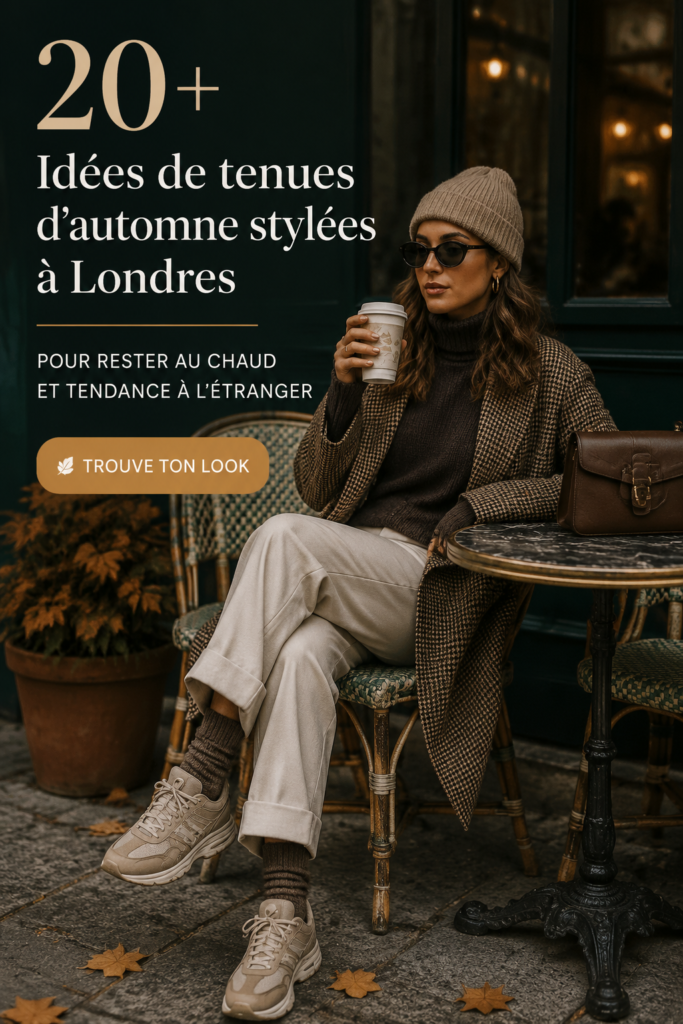 Un ensemble d'automne chic avec un manteau et des accessoires à Londres.