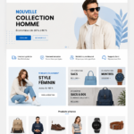 Capture d'écran d'un thème WordPress moderne et attrayant pour une boutique en ligne.
