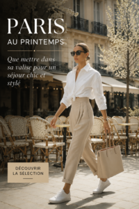 femme avec un style chic portant une robe printemps à Paris