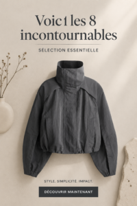 Veste légère et printanière prête pour le printemps 2026, mettant en avant les tendances actuelles.