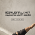 Visuel inspirant d'un branding moderne pour une boutique de bien-être, combinant esthétique minimaliste et dynamique.