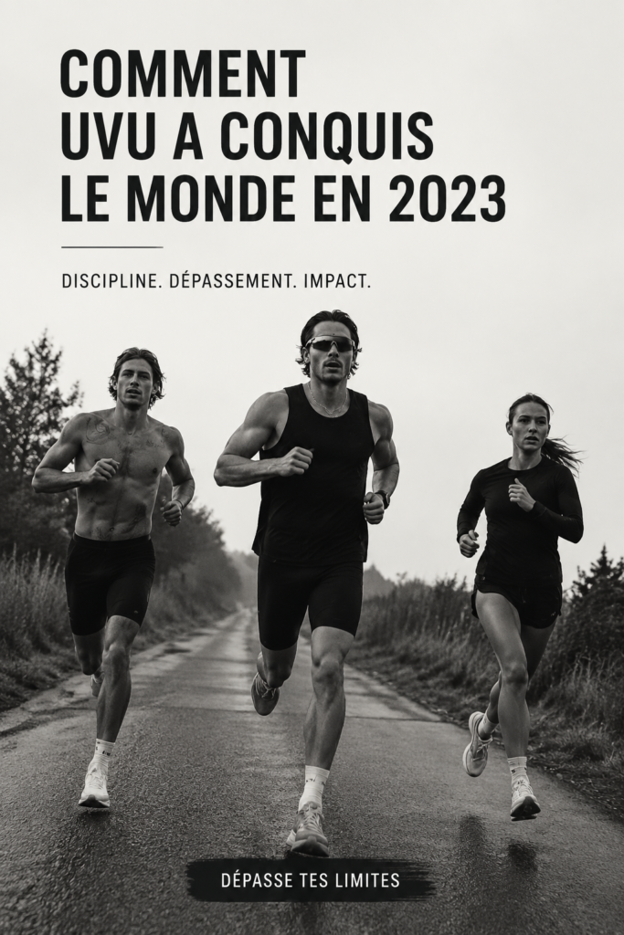Femme moderne inspirée par les tendances UVU de 2023, illustrant un style de vie dynamique et innovant.