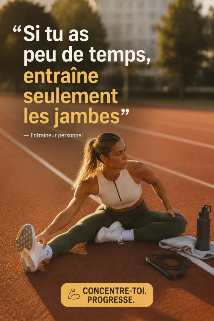 Femme s'entraînant dans un parc, en train de faire des squats pour tonifier ses jambes.
