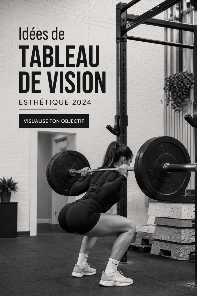 Un vision board esthétique rempli d'images inspirantes et de mots motivants pour 2024