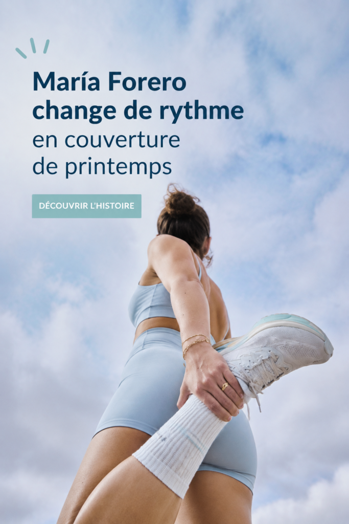 María Forero sur la couverture de Runner's World, symbole de l'élégance sportive.