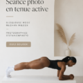 Meghan Wilcox en activewear lors d'une séance photo en extérieur.