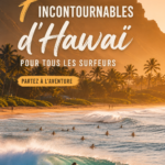 Plage de surf à Hawaï avec des vagues parfaites sous le soleil