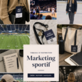Image d'un mood board marketing sportif avec couleurs vives et photos inspirantes