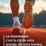 Femme courant dans un parc, souriante, symbolisant l'énergie et la sérénité