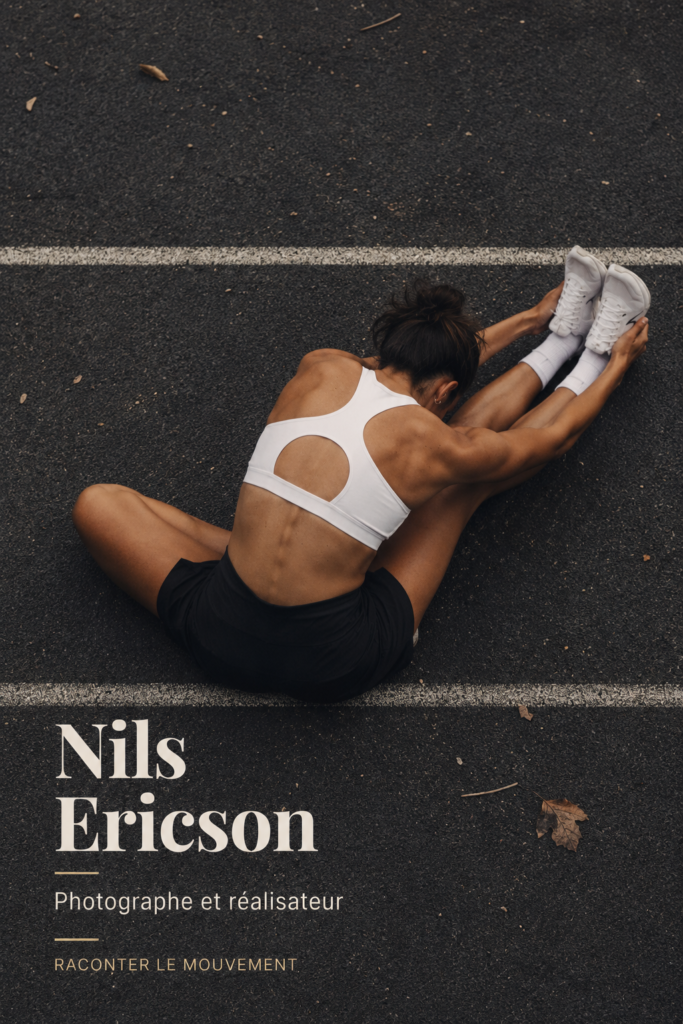 Nils Ericson, photographe commercial au travail, capturant une scène dynamique