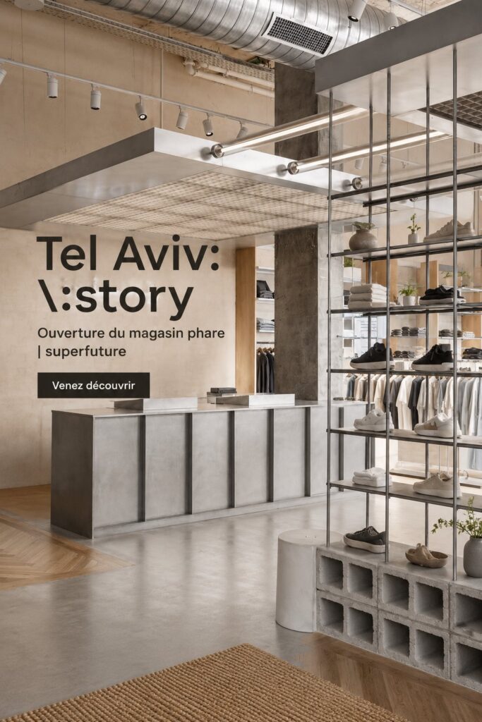 Vue extérieure du nouveau flagship store à Tel Aviv