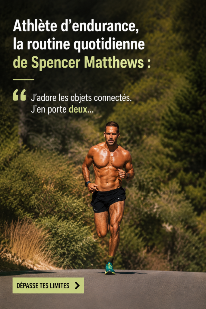 Athlète d'endurance utilisant un wearable pour suivre ses performances