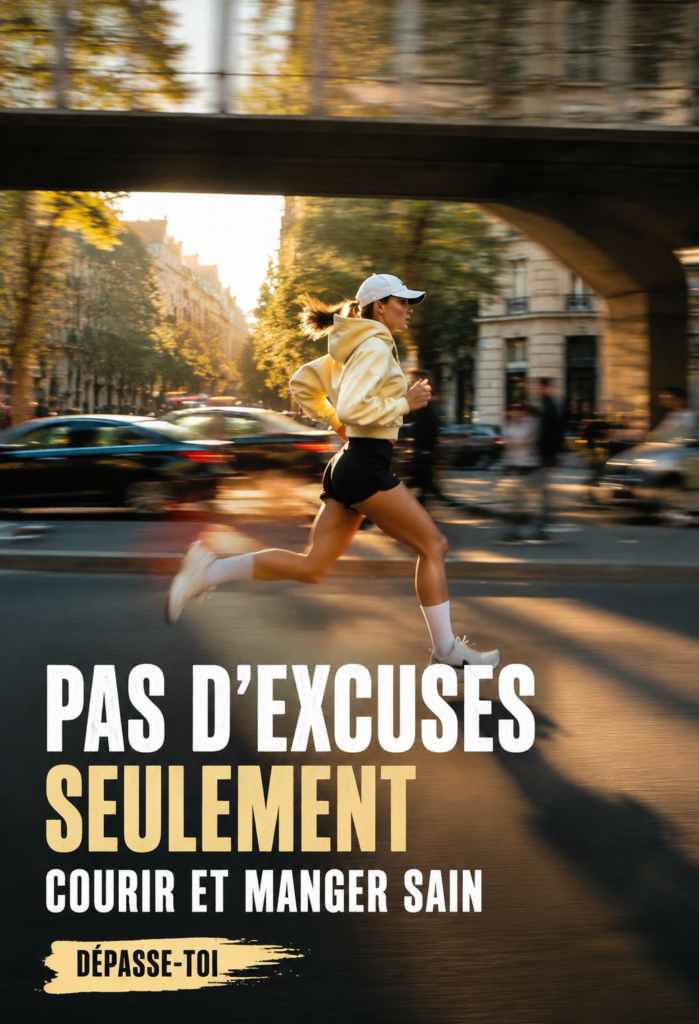 Femme courant dans un parc, symbolisant un mode de vie actif et sain.