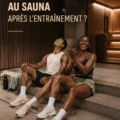 Femme profitant du sauna après un entraînement