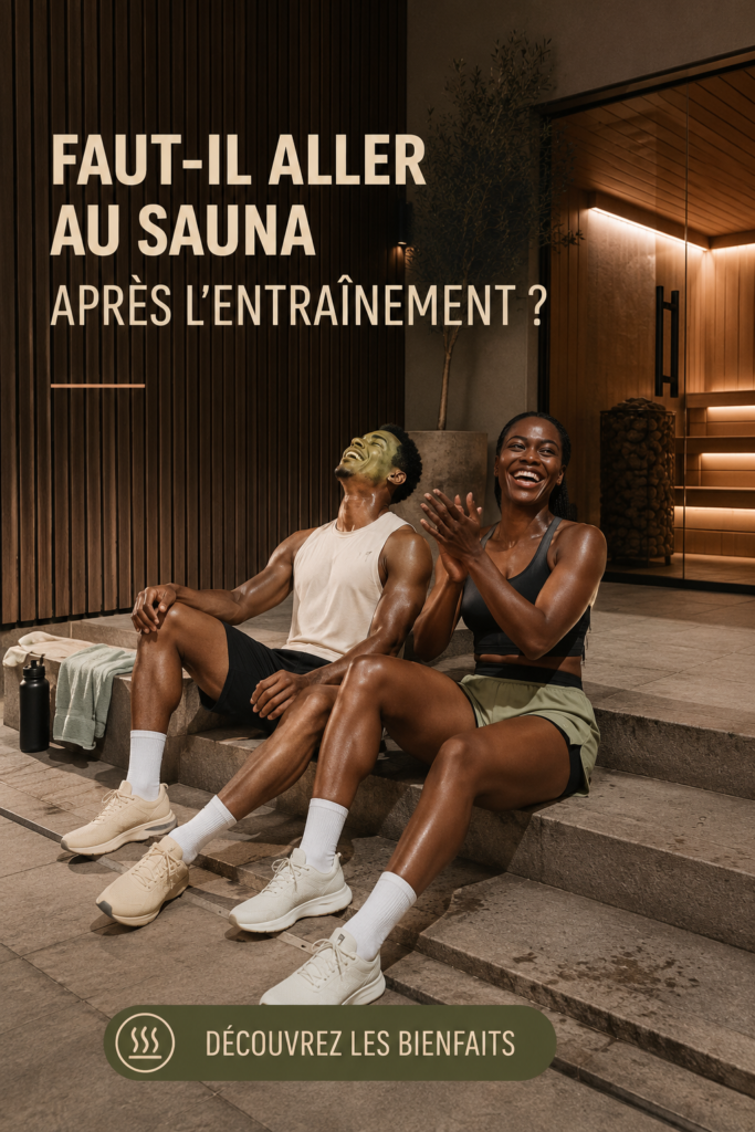 Femme profitant du sauna après un entraînement