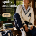 Femme portant une tenue sporty academia avec élégance