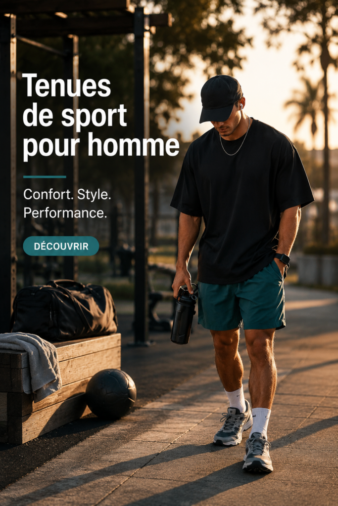 Homme portant une tenue de sport confortable et stylée