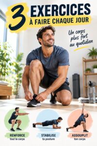 Femme réalisant des exercices de fitness quotidiens à la maison