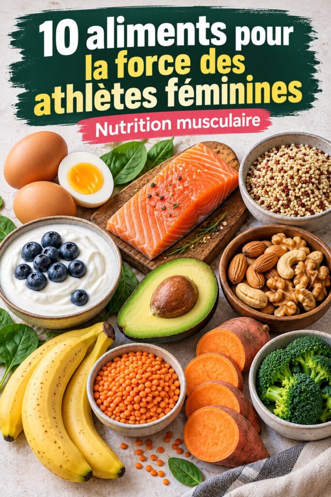 Une sélection d'aliments variés pour renforcer la force féminine.