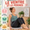 Femme pratique des exercices de fitness sur une chaise au bureau