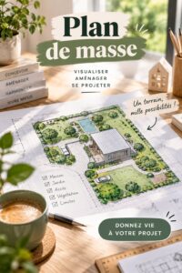Illustration d'un plan de masse d'un projet d'aménagement