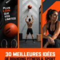 Illustration représentant différentes idées de branding pour des marques sportives.