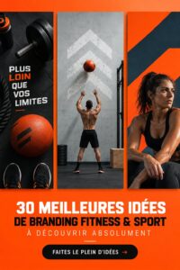 Illustration représentant différentes idées de branding pour des marques sportives.