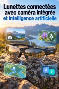 Lunettes connectées Oakley et Google avec affichage tête haute dans un cadre moderne