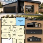 Plan de maison moderne et spacieux, conçu pour un mode de vie confortable et lumineux.