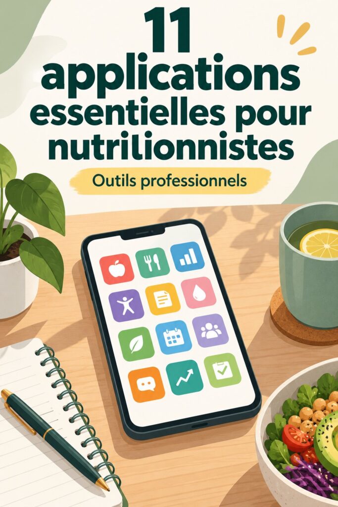 Capture d'écran d'une application de nutrition utilisée par des professionnels de la santé.