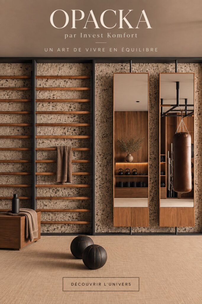 Vue d'une pièce élégamment décorée avec des produits OPACKA, soulignant la fonctionnalité et le design moderne.